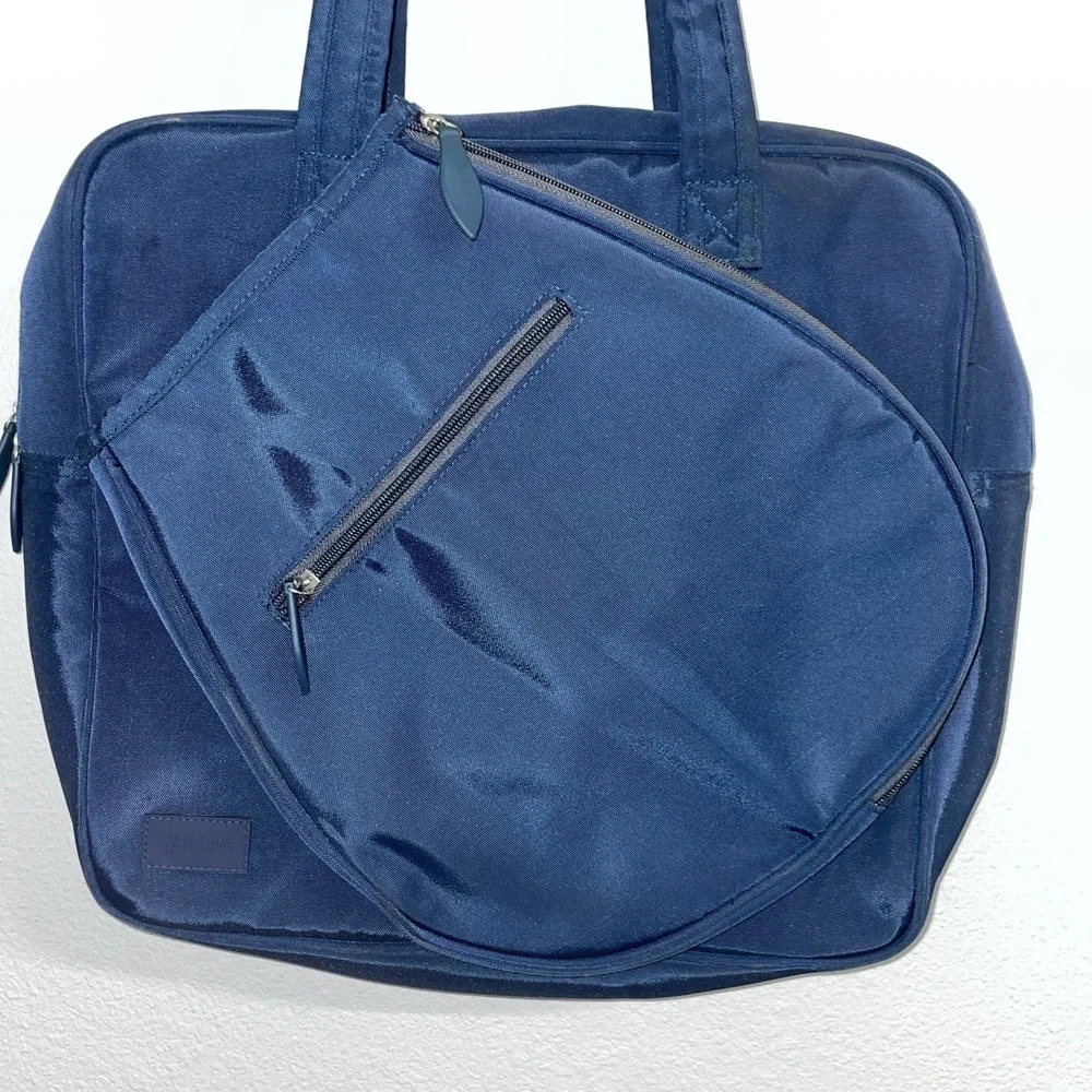 Ame & Lulu Hamptons Tennis Bag‎ Navy Blue